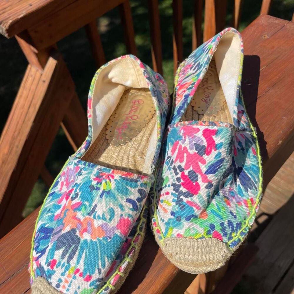 Lilly Pulitzer Women's 7 Lia Flat Dive Espadrilles